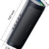 Especificaciones del altavoz Bluetooth: tamaño y peso.