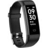 Smartband Livikey Fitness Tracker negra con pantalla digital, monitoreo de frecuencia cardíaca y diseño elegante.