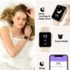 Smartwatch Bribejat 1.7" con seguimiento del sueño: fases REM, profundo y ligero.
