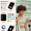 Smartwatch Bribejat 1.7" con llamadas Bluetooth, notificaciones y asistente de voz AI.