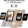 Smartwatch Bribejat 1.7" con más de 460 personalizables y pantalla HD.